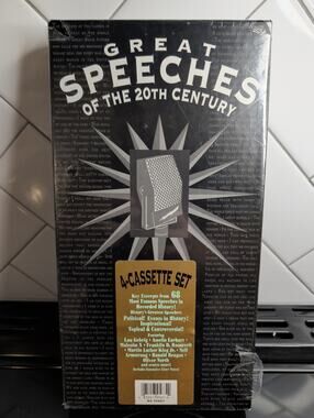 Great Speeches of the 20th Century 4 Cassette Box Set 91 Rhino Word Beat History